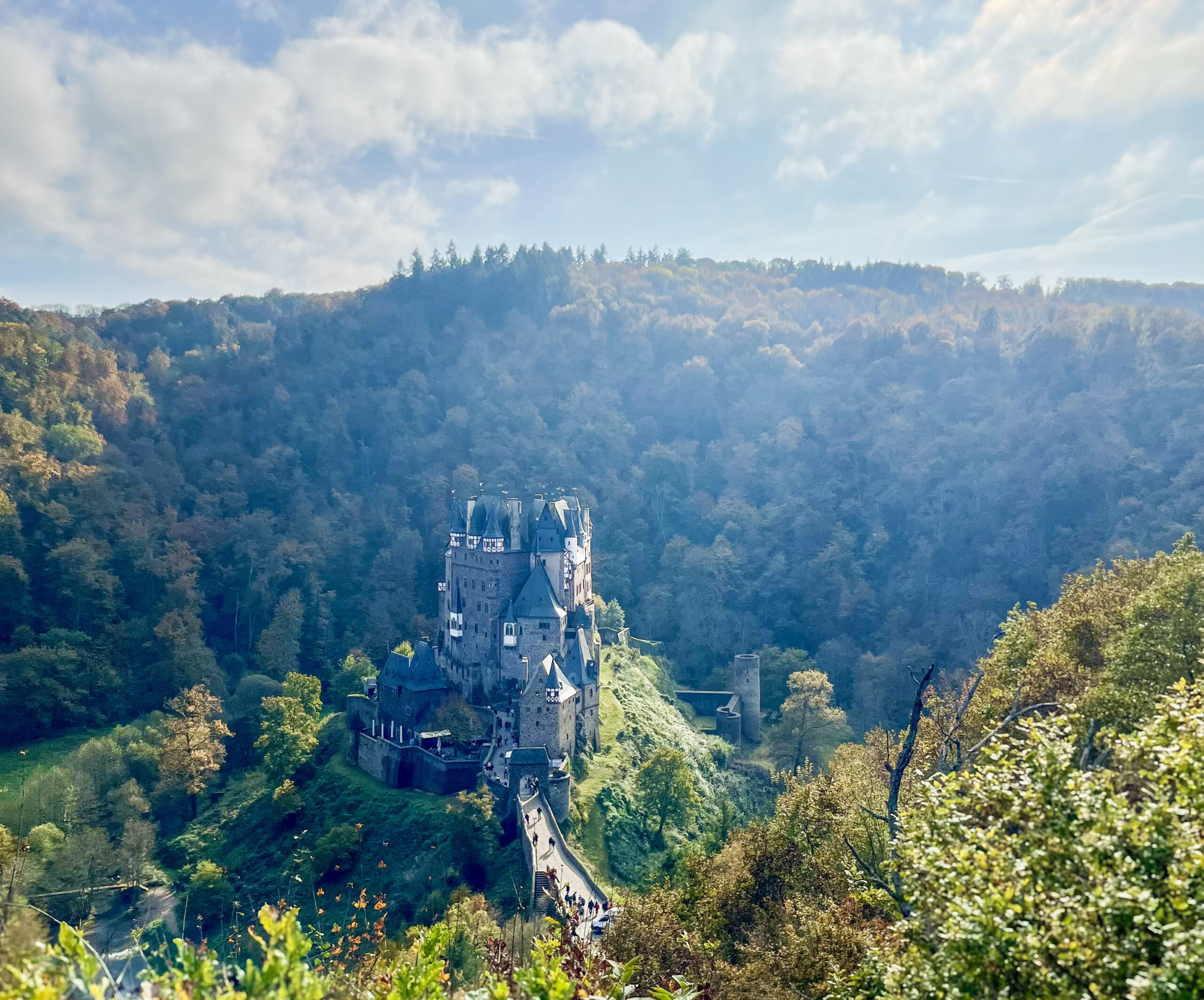 Eltz Castle: picture perfect castle standing out against the trees